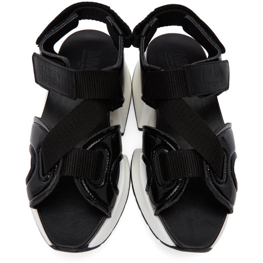 MM6 Maison Margiela Black Multi Strap Sandals
