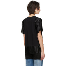 MM6 Maison Margiela Black Satin Spliced T-Shirt