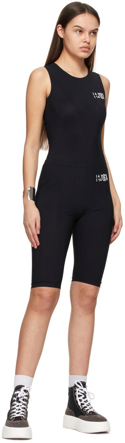 MM6 Maison Margiela Black Small Logo Bike Shorts