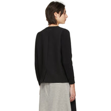 MM6 Maison Margiela Black Wool Blazer V-Neck Sweater