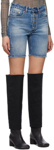 MM6 Maison Margiela Blue Denim Contrast Shorts