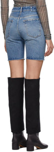 MM6 Maison Margiela Blue Denim Contrast Shorts