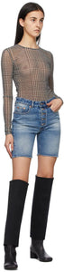 MM6 Maison Margiela Blue Denim Contrast Shorts