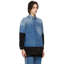 MM6 Maison Margiela Blue Denim Spliced Sleeve Jacket