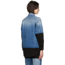 MM6 Maison Margiela Blue Denim Spliced Sleeve Jacket