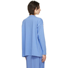 MM6 Maison Margiela Blue Motocross Long Sleeve T-Shirt