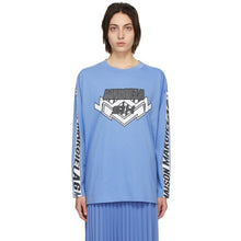 MM6 Maison Margiela Blue Motocross Long Sleeve T-Shirt - T-shirt à manches longues MM6 Maison Margiela Blue Motocross Blue - MM6 Maison Margiela Blue Motocross Long Sleeve T 셔츠