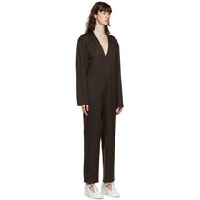 MM6 Maison Margiela Brown V-Neck Jumpsuit