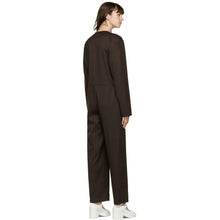 MM6 Maison Margiela Brown V-Neck Jumpsuit