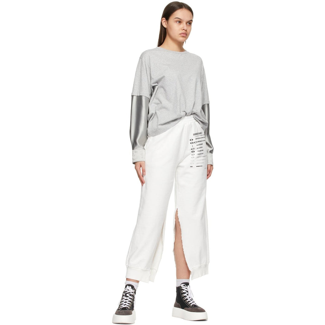 MM6 Maison Margiela Grey Double Layer Long Sleeve T-Shirt