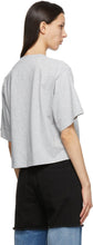 MM6 Maison Margiela Grey Logo Cropped T-Shirt