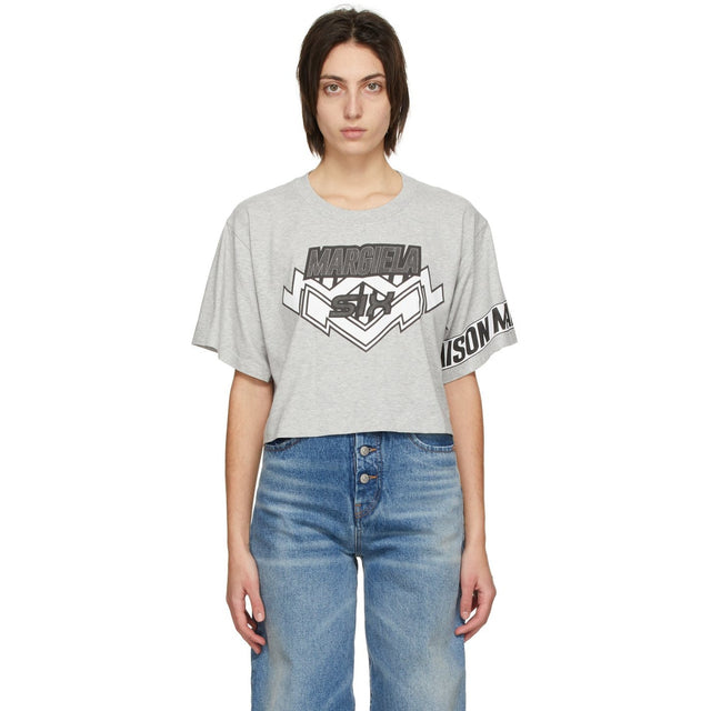 MM6 Maison Margiela Grey Motocross T-Shirt - T-shirt Motocross gris MM6 MAISON MARGIELA - MM6 Maison Margiela 그레이 모토 크로스 티셔츠