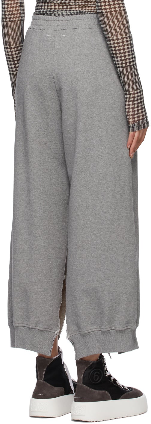 MM6 Maison Margiela Grey Text Graphic Split Lounge Pants – BlackSkinny