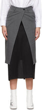 MM6 Maison Margiela Grey Transformative Layer Skirt - Jupe de couche de transformation gris gris mm6 MAISON MARGIELA - MM6 Maison Margiela 그레이 변형 층 스커트