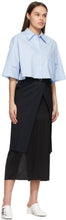MM6 Maison Margiela Navy Transformative Layer Skirt