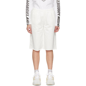 MM6 Maison Margiela SSENSE Exclusive Off-White Lounge Shorts - MM6 MAISON MARGIELA SSESense SSEPL EXCLUSIVE BLANCHE SHORTS - MM6 Maison Margiela Ssense 독점적 인 오프 화이트 라운지 반바지