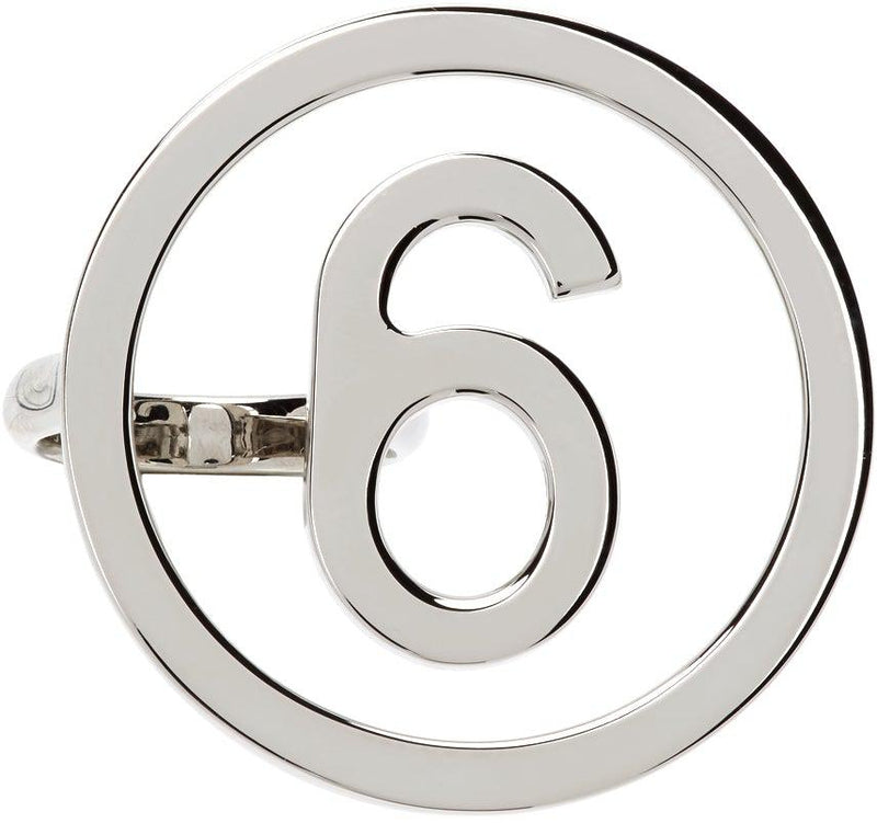 新しい季節 '6' Silver Margiela Maison MM6 Ring BlackSkinny – アクセサリー