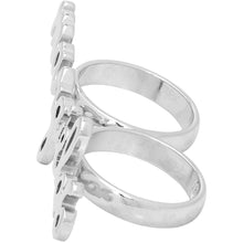 MM6 Maison Margiela Silver Double Logo Ring