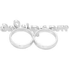 MM6 Maison Margiela Silver Double Logo Ring