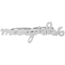 MM6 Maison Margiela Silver Double Logo Ring