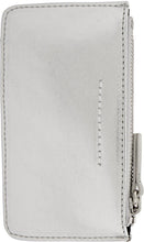 MM6 Maison Margiela Silver Faux-Leather Small Card Holder