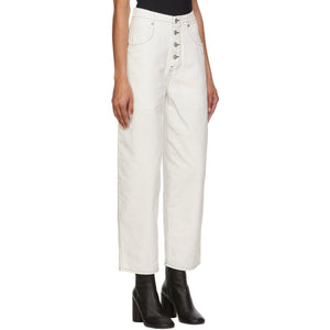 MM6 Maison Margiela White 4-Button Jeans