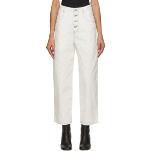 MM6 Maison Margiela White 4-Button Jeans