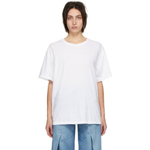 MM6 Maison Margiela White Back Logo T-Shirt - MM6 MAISON MARGIELA BACK BACK LOGO T-shirt - MM6 Maison Margiela 흰색 다시 로고 티셔츠