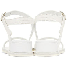 MM6 Maison Margiela White Cushion Heel Sandals