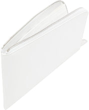 MM6 Maison Margiela White Faux-Leather Logo Zip Wallet