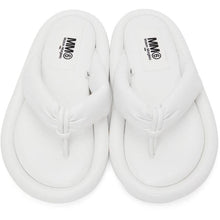 MM6 Maison Margiela White Faux-Leather Padded Sandals