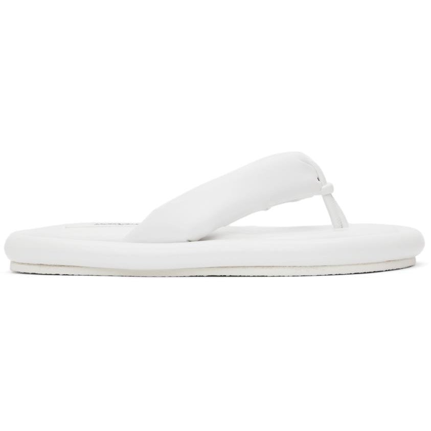 【MM6 Maison Margiela】Women's Padded White Sandals MM6 Maison Margiela Padded Leather Sandals | White | FARFETCH