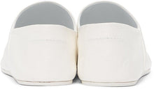 MM6 Maison Margiela White Leather Slippers