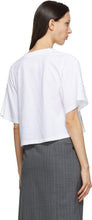 MM6 Maison Margiela White Logo Cropped T-Shirt