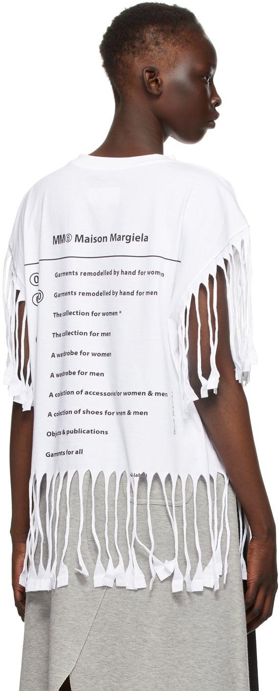 Maison Margiela Décortiqué Fringed T-shirt | Black | FARFETCH