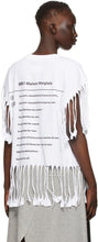 MM6 Maison Margiela White Logo Fringe T-Shirt
