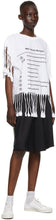 MM6 Maison Margiela White Logo Fringe T-Shirt