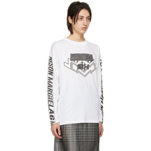 MM6 Maison Margiela White Motocross Logo Long Sleeve T-Shirt