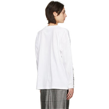 MM6 Maison Margiela White Motocross Logo Long Sleeve T-Shirt
