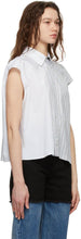 MM6 Maison Margiela White Paneled Stripe Shirt