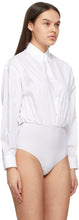 MM6 Maison Margiela White Shirt Bodysuit
