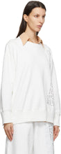 MM6 Maison Margiela White Text Graphic Sweatshirt