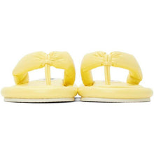 MM6 Maison Margiela Yellow Faux-Leather Padded Sandals