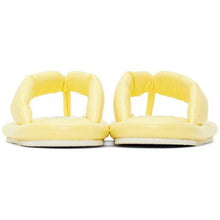 MM6 Maison Margiela Yellow Faux-Leather Padded Sandals