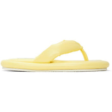 MM6 Maison Margiela Yellow Faux-Leather Padded Sandals - MM6 MAISON MARGIELA Sandales rembourrées en simili cuir jaune - MM6 Maison Margiela 노란색 인조 가죽 패딩 샌들