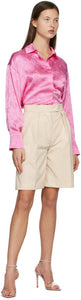 MSGM Beige Bermuda Shorts