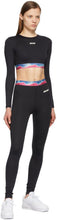 MSGM Black 'Active' High-Rise Leggings