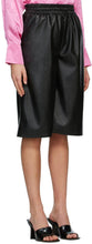 MSGM Black Artificial Leather Bermuda Shorts