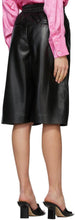 MSGM Black Artificial Leather Bermuda Shorts