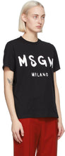 MSGM Black Artist Logo T-Shirt
